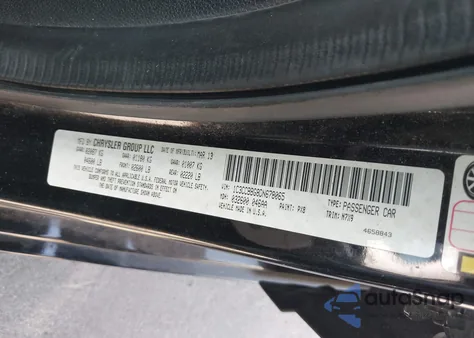 2013 Chrysler 200 Touring из США, поврежденный, VIN 1C3CCBBG8DN678065